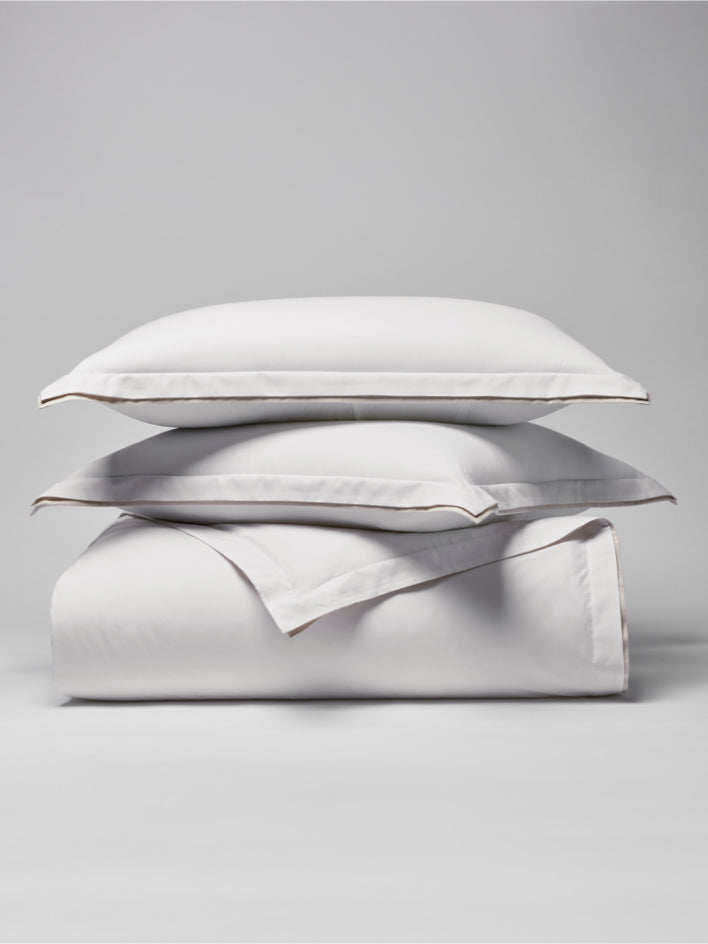 Willow Duvet Cover Set - Turkish Silver/Signature White / Queen